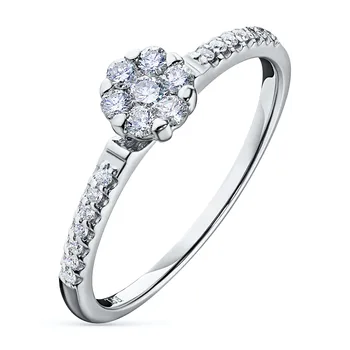 

White gold ring with diamonds