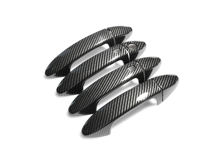 ABS Charcoal Door Handle Bowl Door handle Protective covering Cover Trim for Ford Fiesta 2009- Car styling