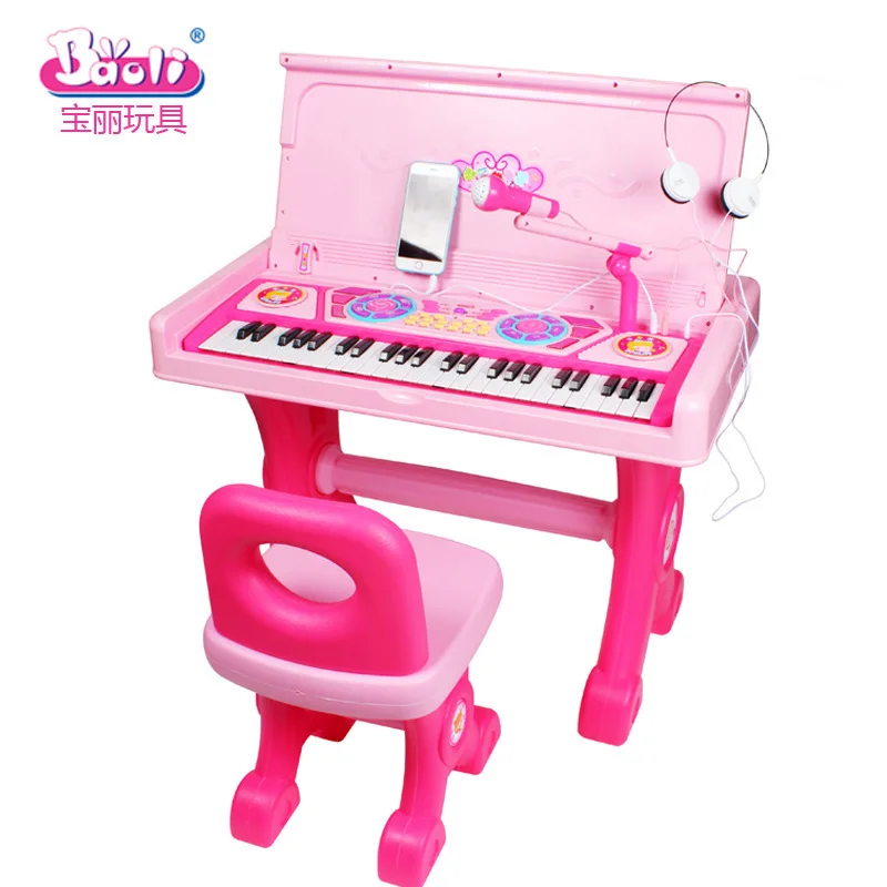 

Polaroid 1405-in-Multi-functional Electronic Keyboard with Microphone Can Be Connected MP3 GIRL'S Music Piano Toys