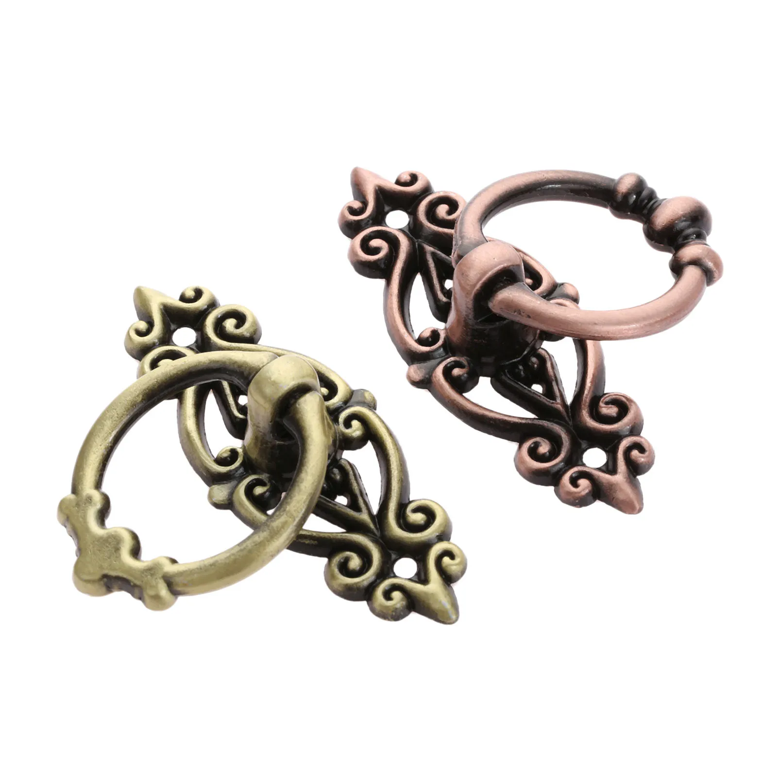 

Antique Furniture Pull Handles Knob Kitchen Drawer Cabinet Door Handle Cupboard Pull For Vintage Jewelry Chest Box 65*46mm