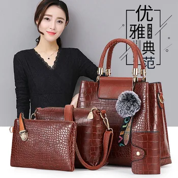 

2020 new female bag 4 piece shoulder bag handbag diagonal female bag