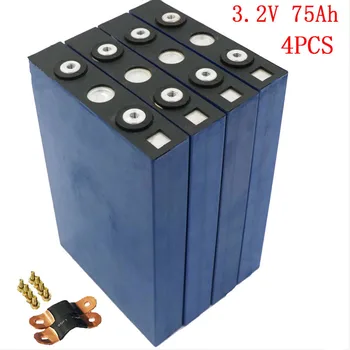 

KLUOSI 4PCS 3.2V 75Ah battery pack LiFePO4 Lithium iron phospha Large capacity 75000mAh Motorcycle Electric Car motor batteries