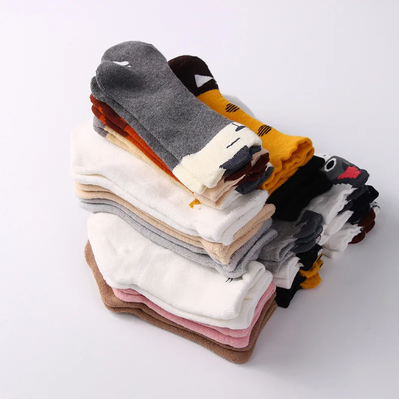 

Autumn And Winter Looped Pile Thick Children Baby Socks Infant Tube Relent Children 0-3-Year-Old 3 Double Group