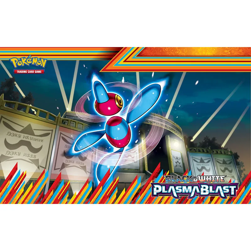 

Takara Tomy Large Playmat Pokemon Plasma Blast Version Mat TCG Table Card Game Accessories Anime Gaming Rubber Mat Mousepad