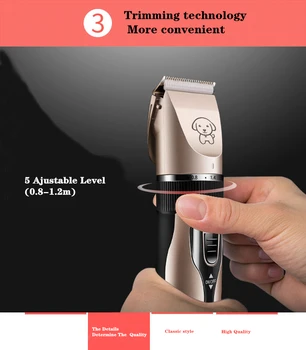 

Multi-Mode Pet Electric Hair Pusher Low Noise Rechargeable Hairdressing Grooming Shearing Machine Suitable For All Cats And Dogs
