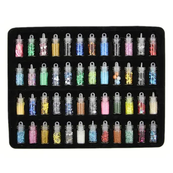 

48 Patterns Nail Art Nail DIY Set Manicure Ornament Magic Color Point Bottom Drill and Flat Drill and Fairy Pearl