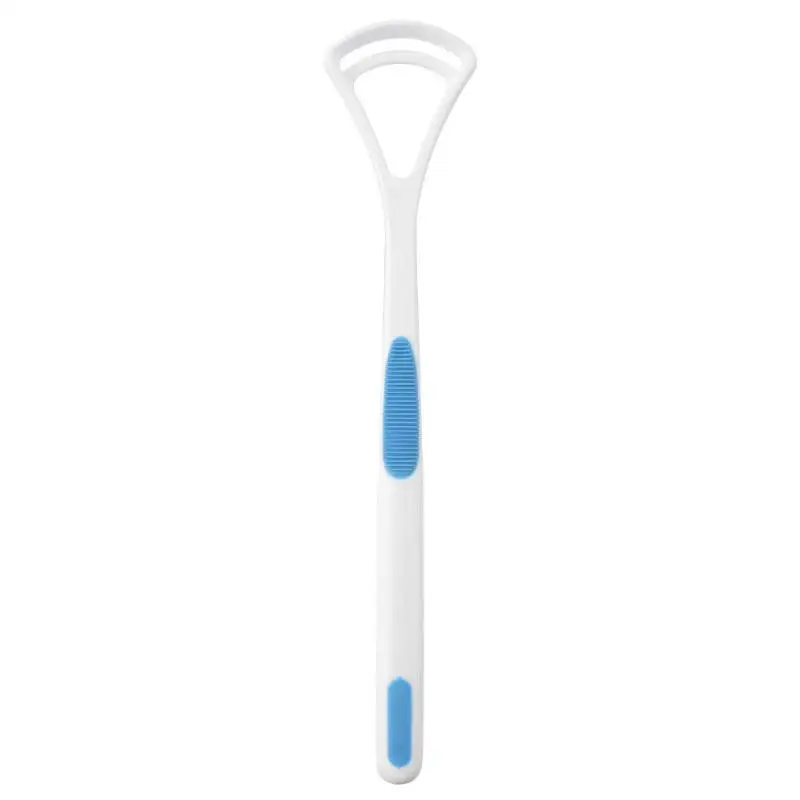 Щетка для языка скребок для чистки для ухода за зубами инструмент для чистки языка - Цвет: Синий