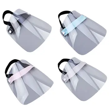 

10pcs Unisex Reusable Plastic Full Face Shield Safety Transparent Large Area Visor Dustproof Anti Spitting Protective Guard