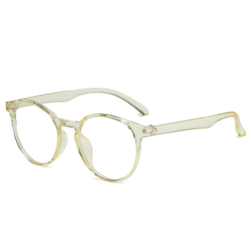 XojoX классические прозрачные круглые очки, оправа для мужчин и женщин, прозрачные винтажные очки, оптические оправы для очков - Цвет оправы: clear yellow