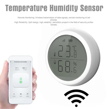 

Automation Smart Home Temperature And Humidity Sensor With LED Screen Works Home Assistant Remote Monitoring