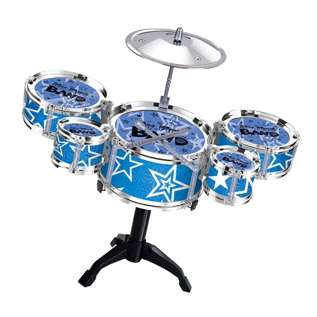 Random Set Mini Jazz Drum Playset Percussion Musical Instrument Kids Fun Toy