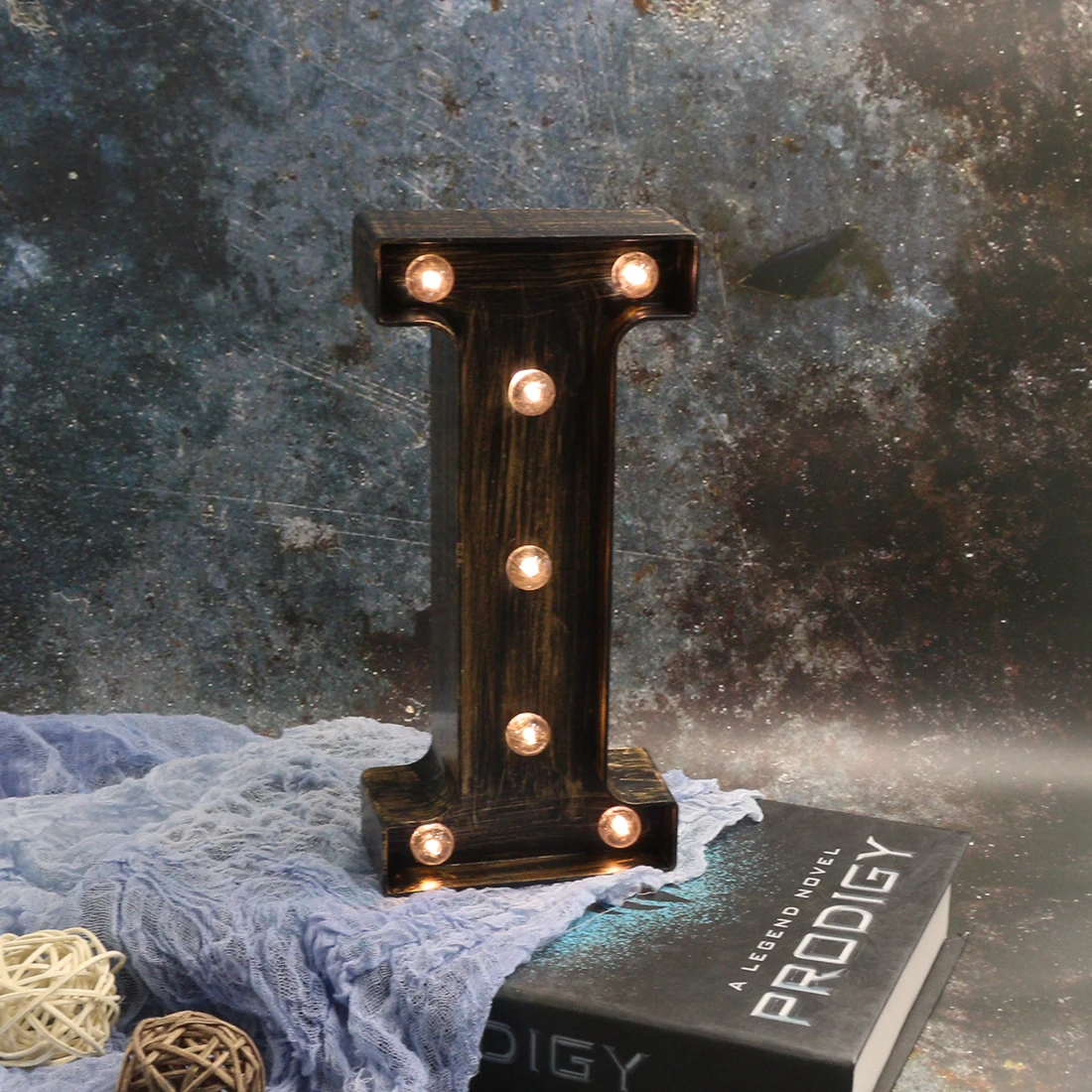 Светодиодный светильник в промышленном стиле, 26 букв, светодиодный ночник, праздничный декор, настенные светильники для дома, спальни