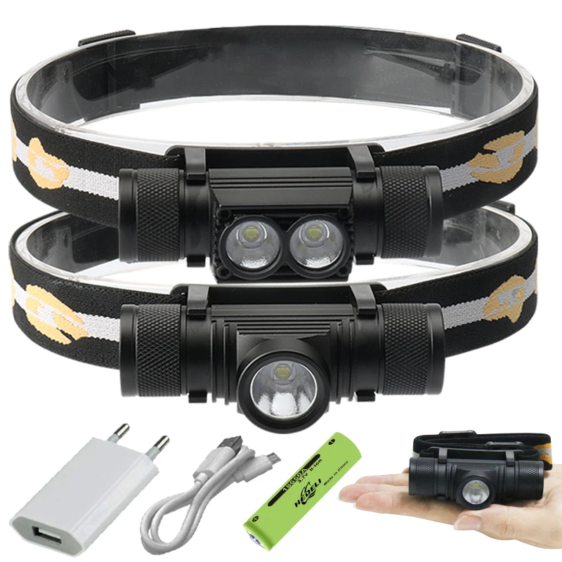 

150000 lm mini led headlight XM-L2 usb headlamp 18650 rechargeable head lamp head torch head lamps hunting Hunting headlights
