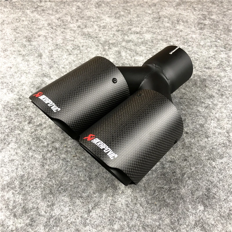 1 шт. Автомобильная выхлопная труба Y Стиль Akrapovic матовый карбоновый выхлопной двойной конец трубы авто Универсальные выхлопные наконечники