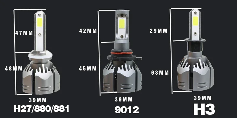 OTBQCN автомобилей головной светильник H4 H7 светодиодный лампы H11 4300K 3000K 8000K 6500K H27 880 H1 H3 9005 9006 10000LM 12V Авто противотуманных фар с возможностью креативного светильник