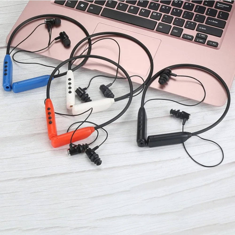 Водонепроницаемые спортивные Bluetooth наушники MP3 плеер беспроводная гарнитура Шея висячая Встроенная 8 г 16 г 32 г карта памяти