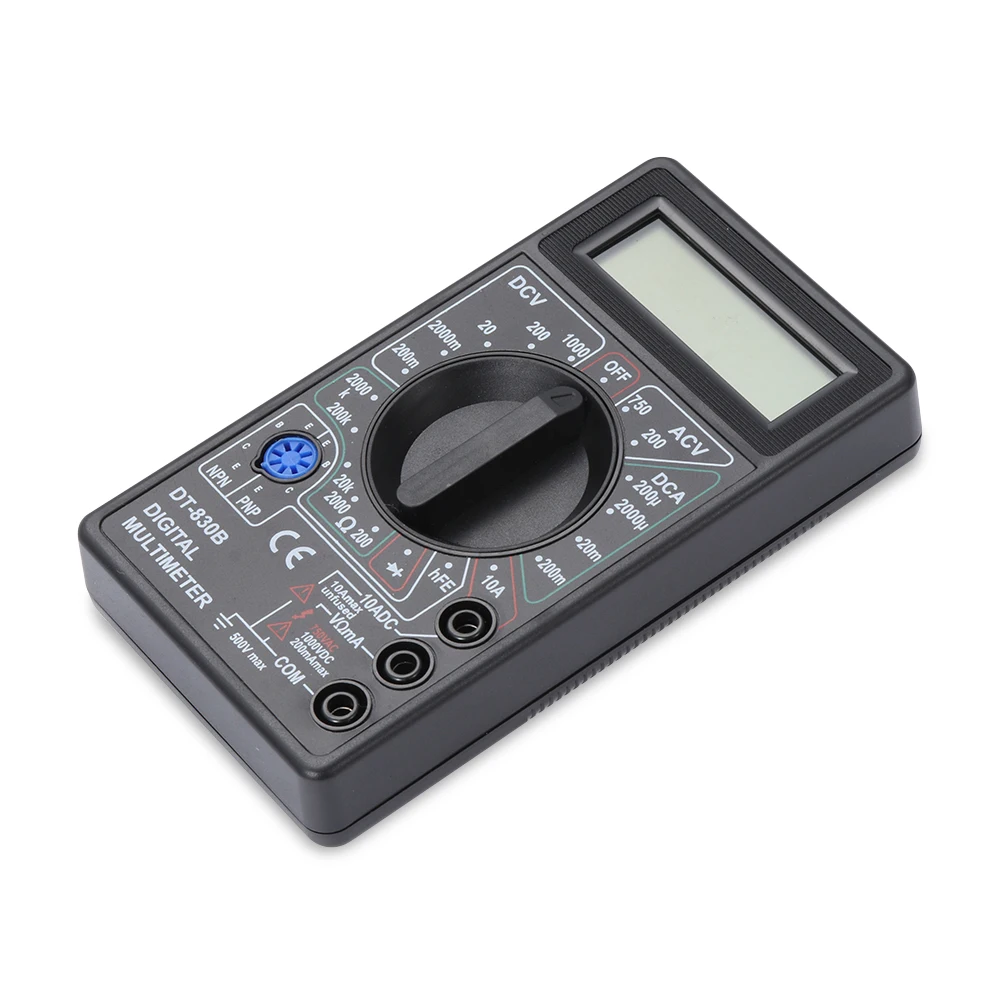DC Вольт AC ЖК-дисплей цифровой DT-830B пластик многофункциональный тестовый Руководство ЖК-дисплей Авто Диапазон Цифровой ручной мультиметр