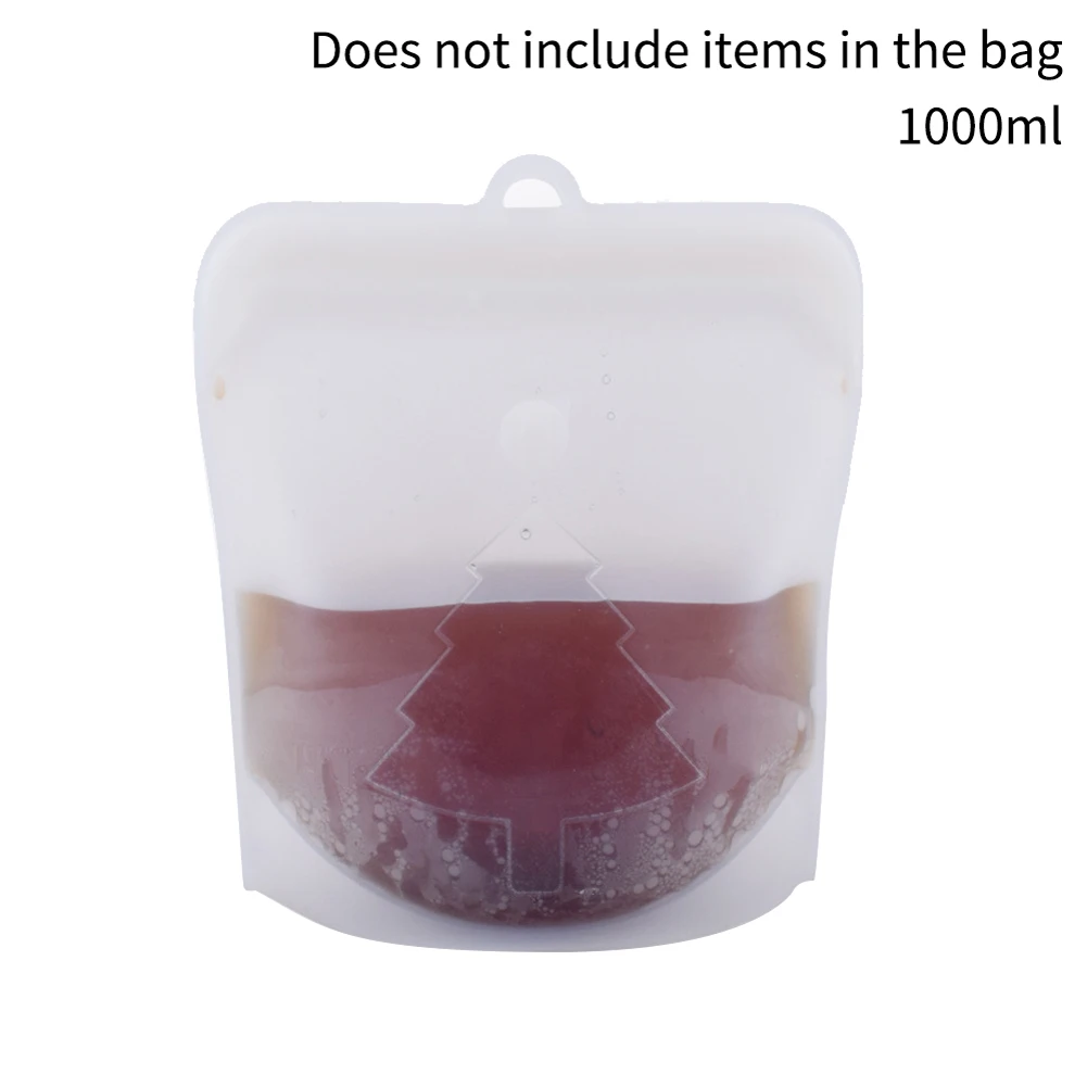 Food Storage Safe Reusable Portable With Date Pointer Silicone Folding Keep Fresh Sealed Leakproof Organizer Snack Bag Kitchen