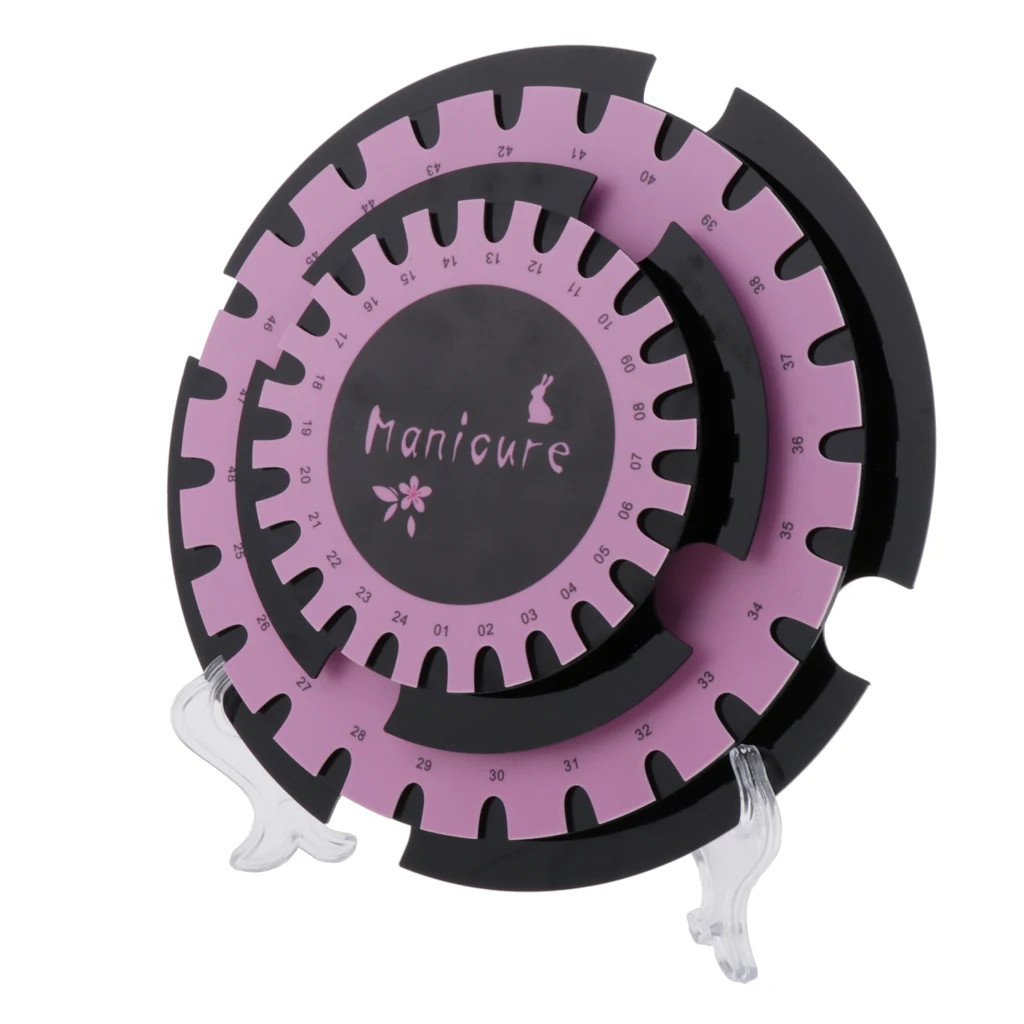 Nail Gel Color Chart Board Wheel Nail Polish UV Gel Color Display Card Nail Art Salon Tools Accessories - Various Colors