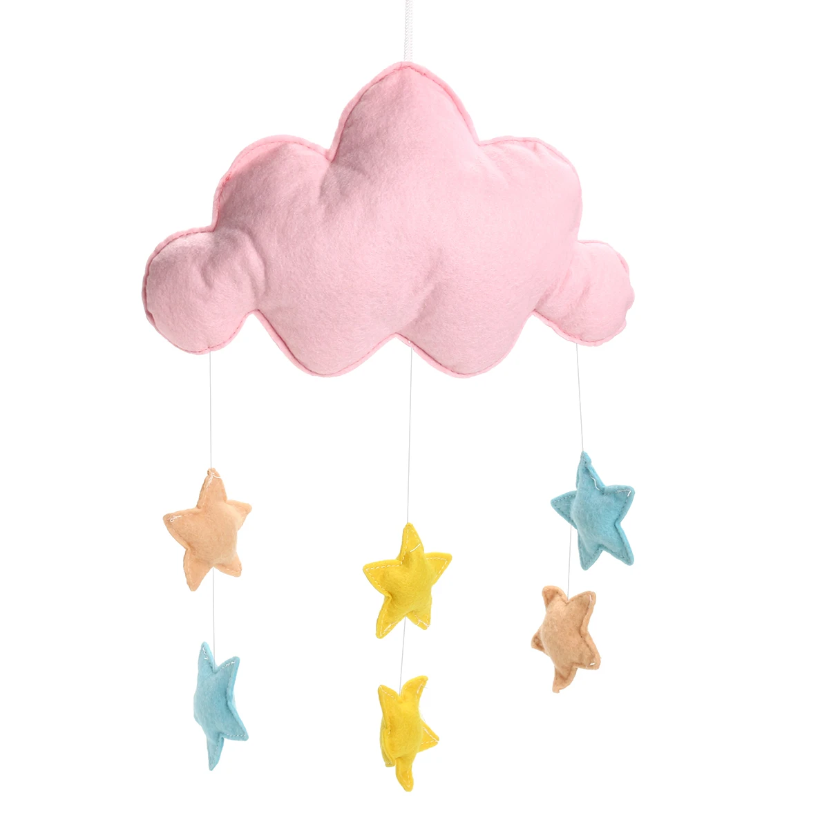 Pink Stars Shape Безопасная натуральная игрушка, детские игрушки со звездами и сердечками, Настенная подвесная палатка, украшение для детской комнаты, деревянные украшения, аксессуары, детский Декор интерьера - Цвет: Pink Stars Shape