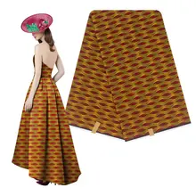 Настоящий воск гарантированный настоящий голландский воск высокого качества 6 ярдов африканская Анкара швейная ткань H190903