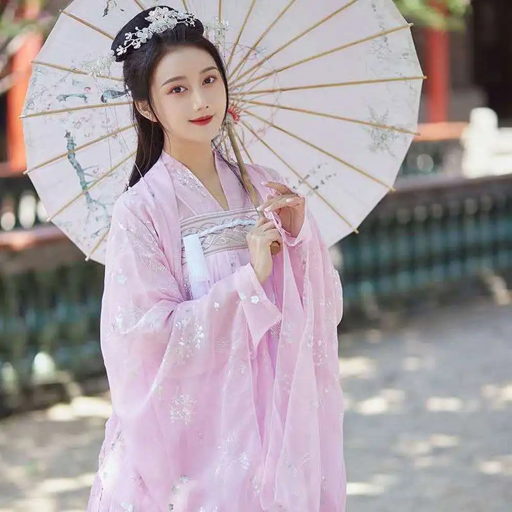Summer Chinese Hanfu Princess Dress Women Fairy Folk with Kimono Female Dance Oriental Costume Chinese Clothes