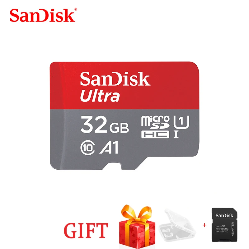SanDisk A1 карта памяти 16 ГБ 32 ГБ 64 Гб 128 ГБ 200 ГБ 256 Гб 400 Гб Micro sd карта класс 10 UHS-1 флэш-карта памяти Microsd TF/sd карта