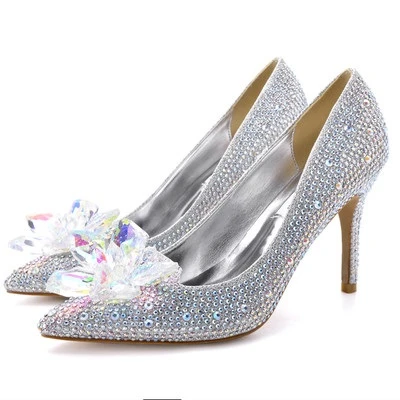 shoes with silver bottom