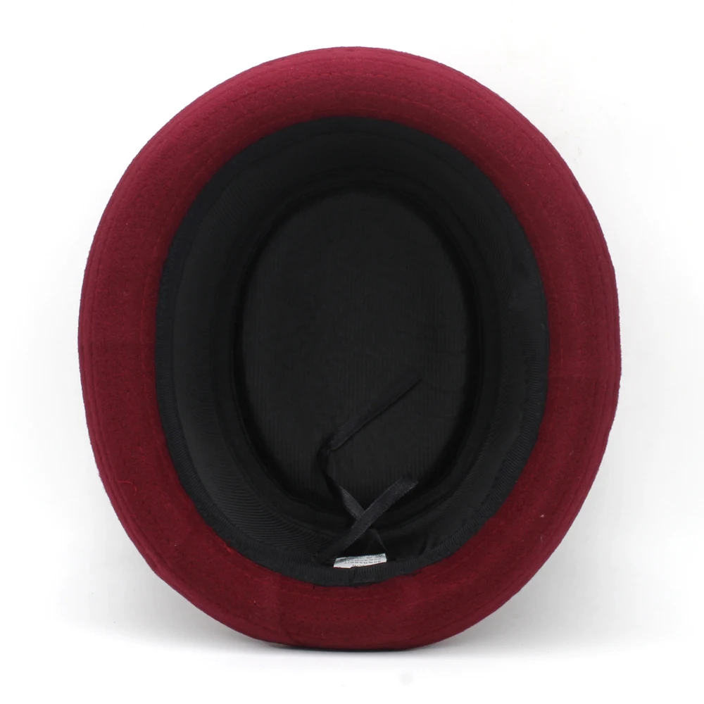 3 Größen Männer Frauen Wolle Pork Pie Hut Retro Federband Fedora Cap Trilby Sonnenhut Klassische Jazz Party Outdoor Reisen Street Style – Detail 8