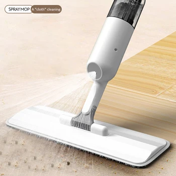 

Spray Floor Mop with Replacement Microfiber Pads Washing Flat Mop Home Kitchen Laminate Wood Ceramic Tiles Floor Cleaning Tools