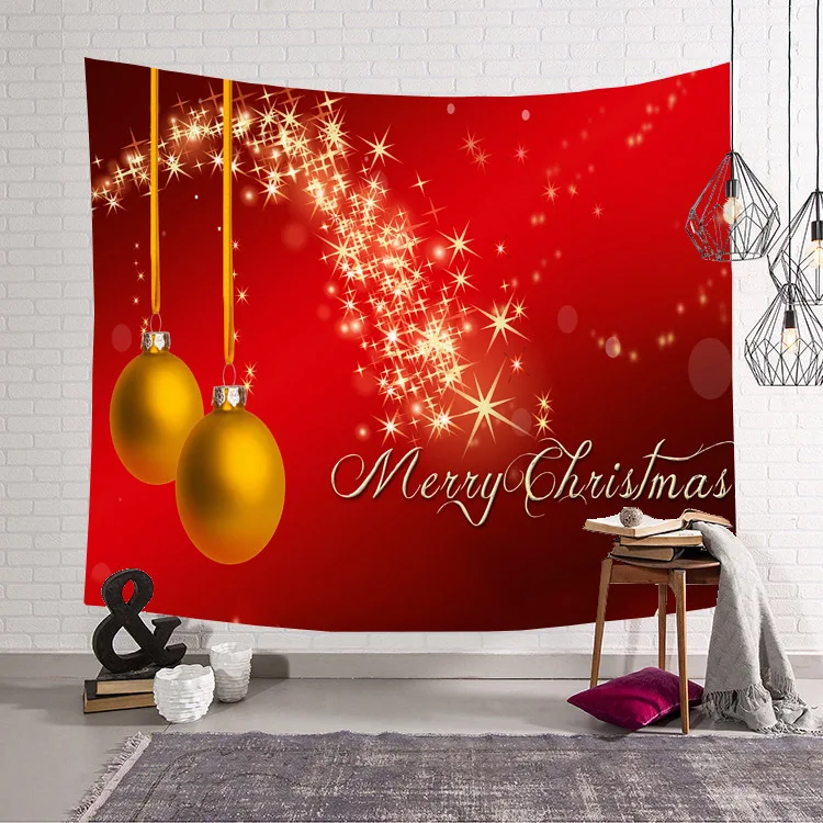 

Christmas pattern Square Blanket Tapestry 3D Printed Tapestrying Rectangular Home Decor Wall Hanging style-3