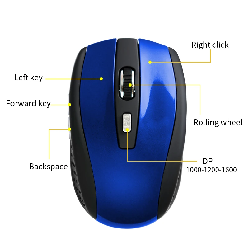 bluetooth computer mouse Bts 2.4G usb receiver  wireless mouse Ergonomic 6 buttons gaming mouse  adjustable 1600DPI optical mouse gamer for laptop PC cute computer mouse