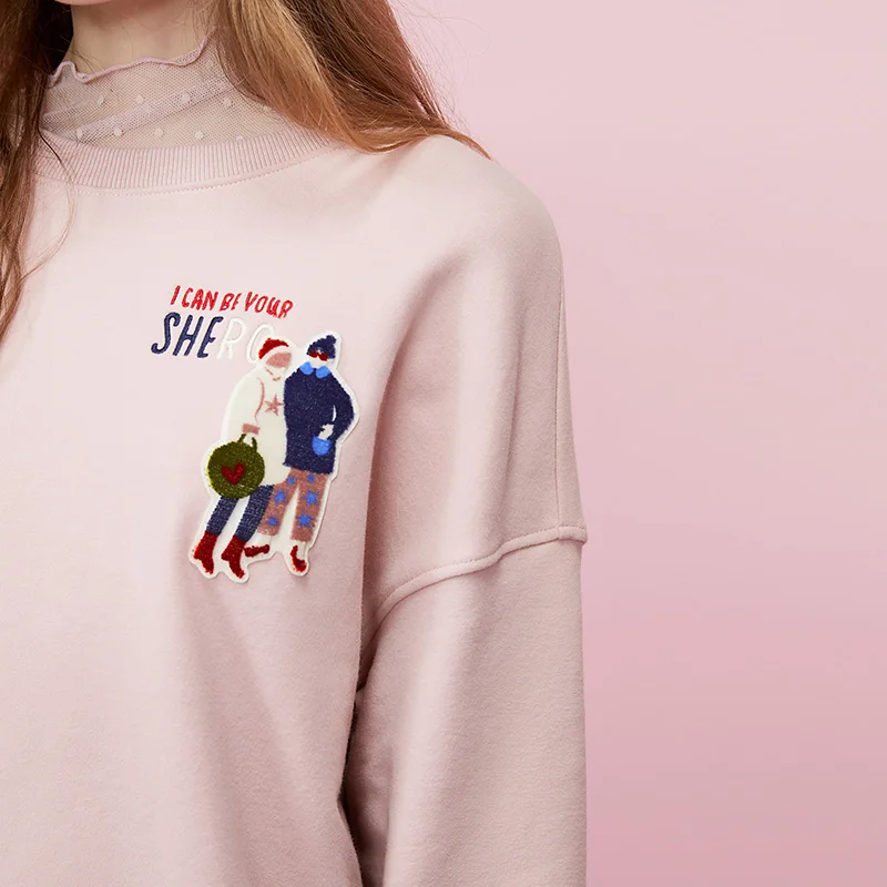 Vero Moda Женская Толстовка свободного кроя с вышитыми нашивками с заниженным плечом | 319333521