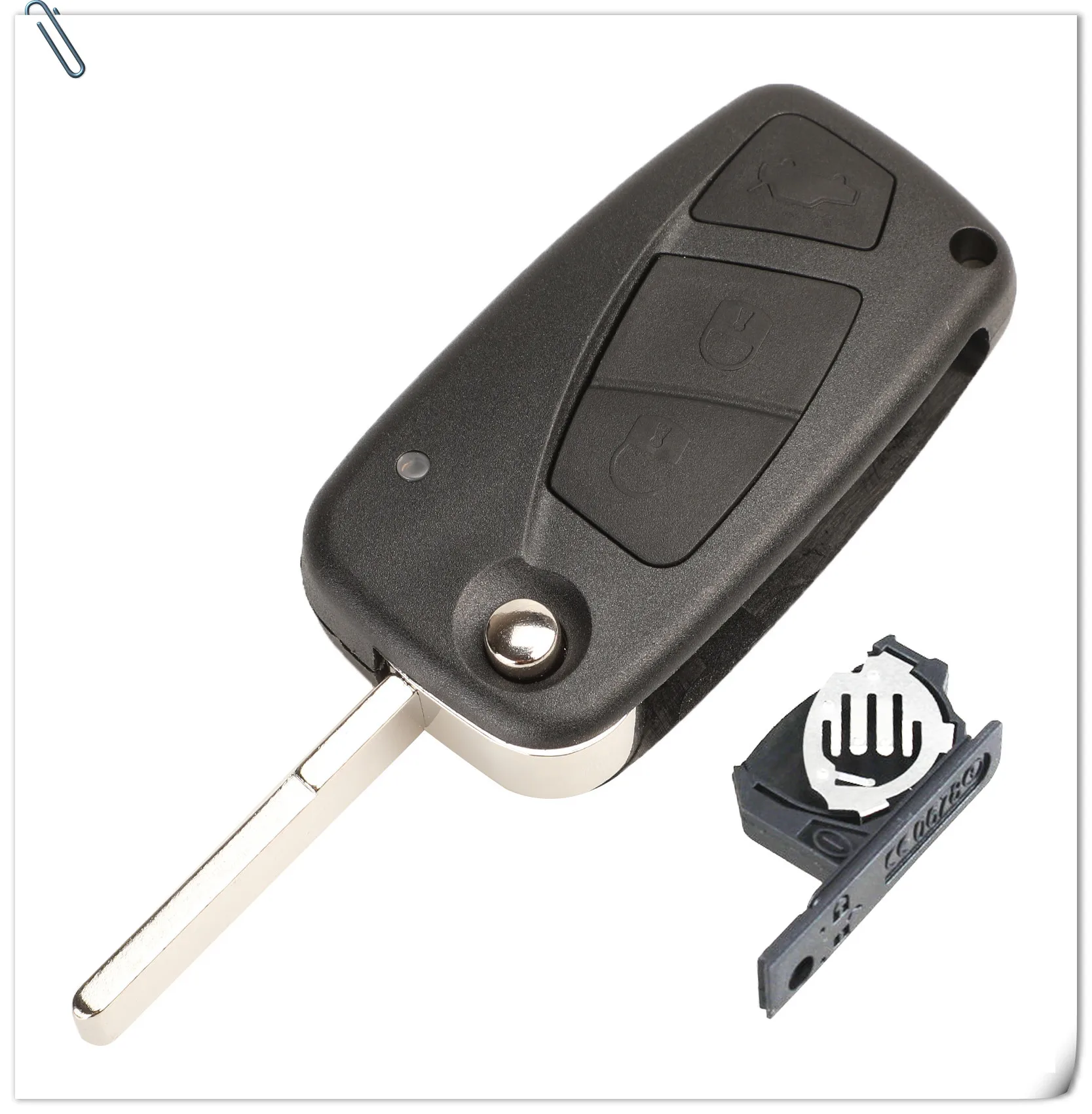 Keyforkess Flip pieghevole a distanza per auto chiave custodia Shell Cover Fob per FIAT Iveco Punto Ducato Stilo Panda Idea Doblo Bravo 2/3 pulsanti - H20ec89bf308749e08ca6ebb92c334168X