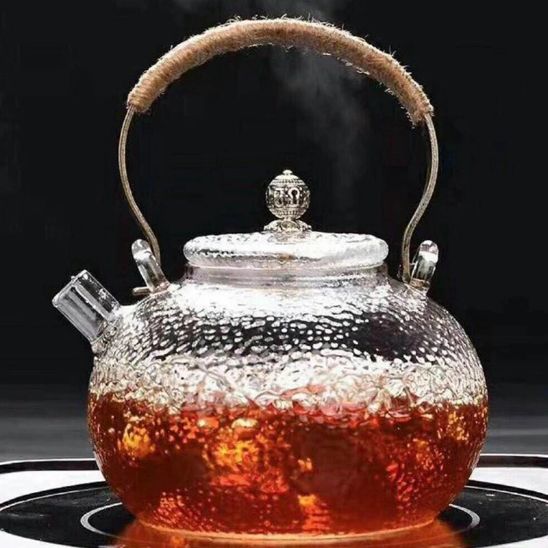 700 мл чайник холодный чайник молоток Термостойкое стекло прозрачная медная ручка луч горшок может быть Подогрев чайник