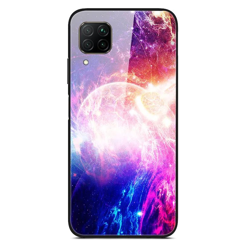 Tempered Glass Case For Huawei P40 Lite Case Glass Back Cover For Honor 9S Case For Huawei P40 lite Case Nova 7i Nova 6 se Funda cute huawei phone cases Cases For Huawei