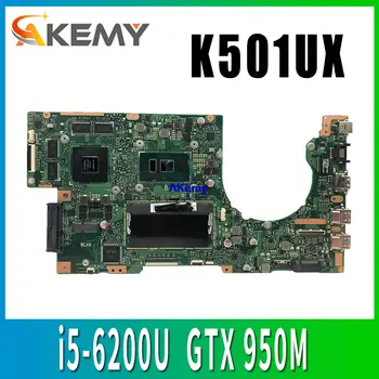 

K501UX For ASUS K501UX K501UB K501U laptop motherboard K501UX mainboard rev2.0 i5-6200U cpu with GTX 950M Graphics card