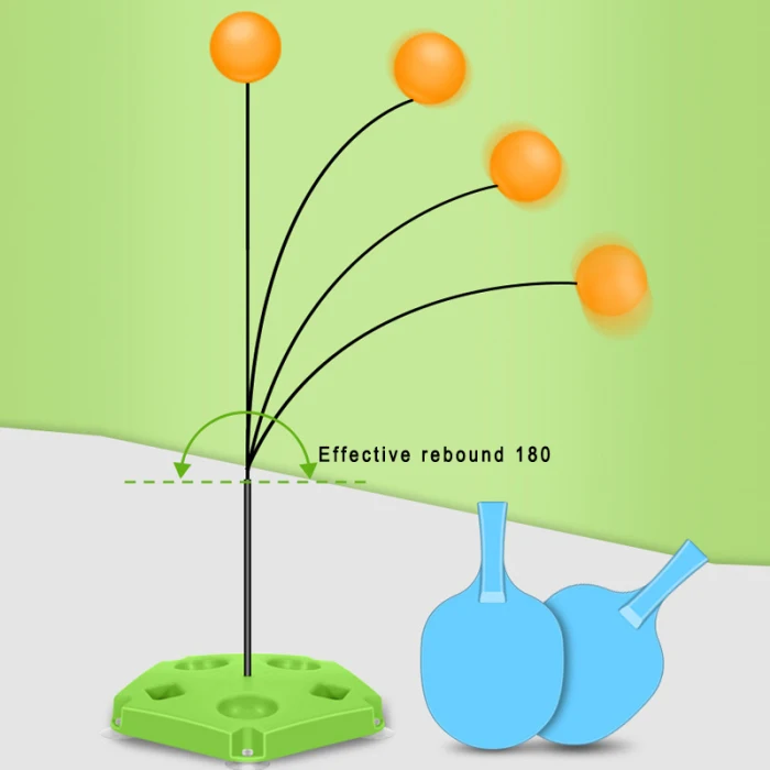 Настольный теннис эластичный мягкий вал для настольного тенниса, тренировочный мяч с эластичным стержнем для отдыха, декомпрессия, 2 весла и 5 мячей