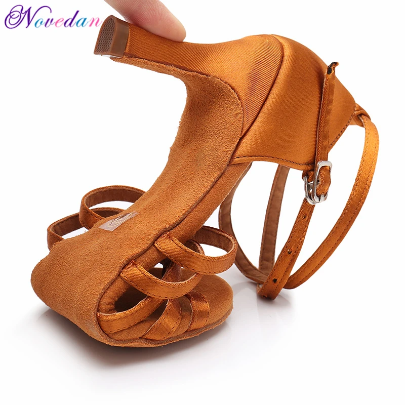 New White Satin Ballroom Professional Latin Dance Shoes For Women/Girls/Ladies Party Tango&Salsa High Heeled Indoor Dancing 3