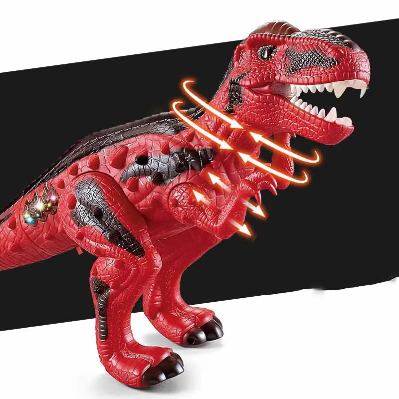 Hot new fire-breathing electric dinosaur 3D Tyrannosaurus design Light projection Walking sound model Situational animal pet toy 6