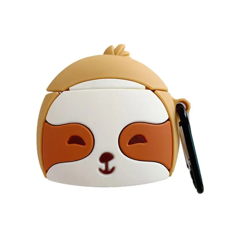 

Cute Pet Animal Protective Cover Silicone Case with Carabiner for airpods 1/2