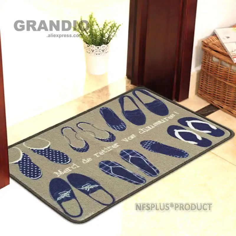 

Home Decorative Door Mat Latex Anti-Slip Floor Mat Carpet 40x60cm Polyester Fiber Hallway Shoes Clean Mat Area Rugs Doormat