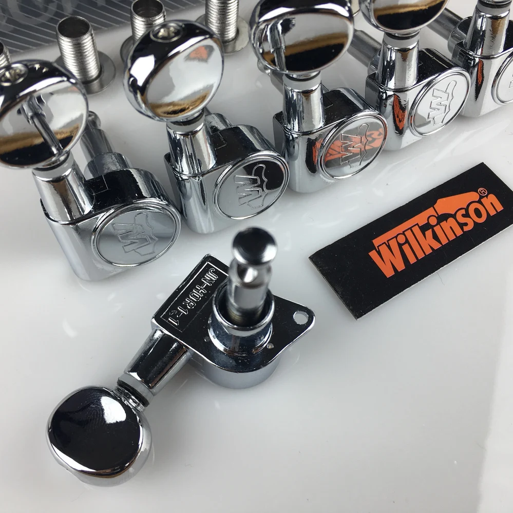 Wilkinson WJN-05 Electric Guitar Machine Heads Tuners Mini Oval Tuner for ST TL Silver Chrome Tuning Pegs