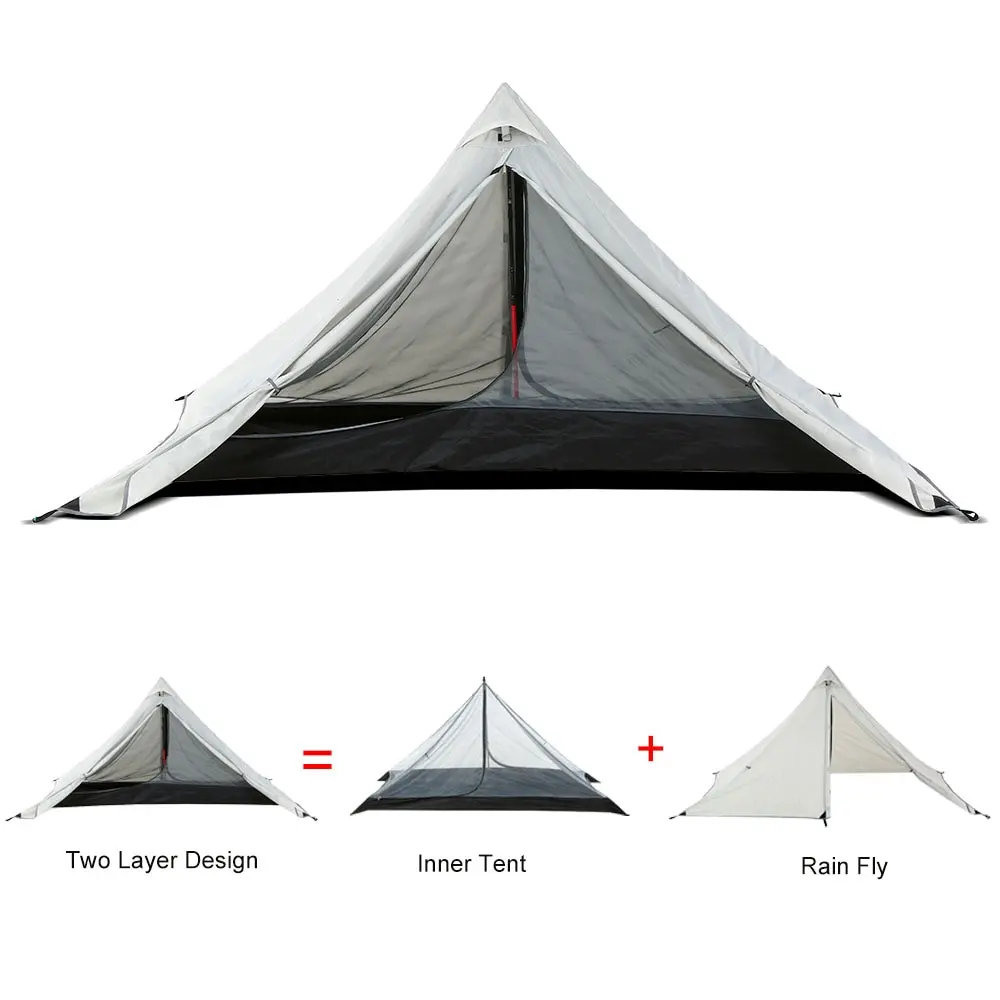 Double Layer Water Resistant Backpacking Tent Outdoor Camping Tent for Fishing Hunting Beach Travel Tents Outdoor Camping