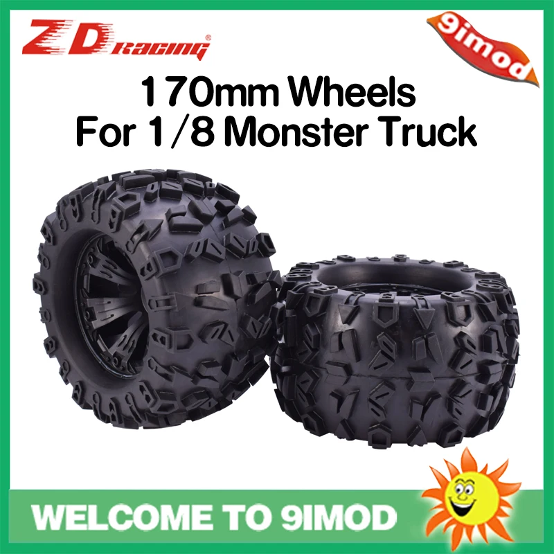 

2pcs ZD Racing 170mm Wheels Tires 17mm HEX WHEEL for Redcat Rovan HPI Savage XL MOUNTED GT FLUX HSP 1/8 Monster Truck