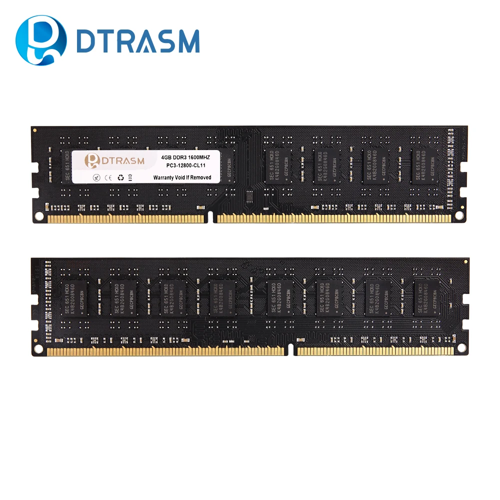 

DTRASM Ram DDR3 4GB 8GB 1333 1600MHz Desktop Memory 240pin 1.5V New Dimm Computer Ram