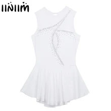 Женский взрослый замочный скважины сзади с блестящими стразами фигурка ледяной Скейтер балетная Одежда для танцев гимнастическое трико платье