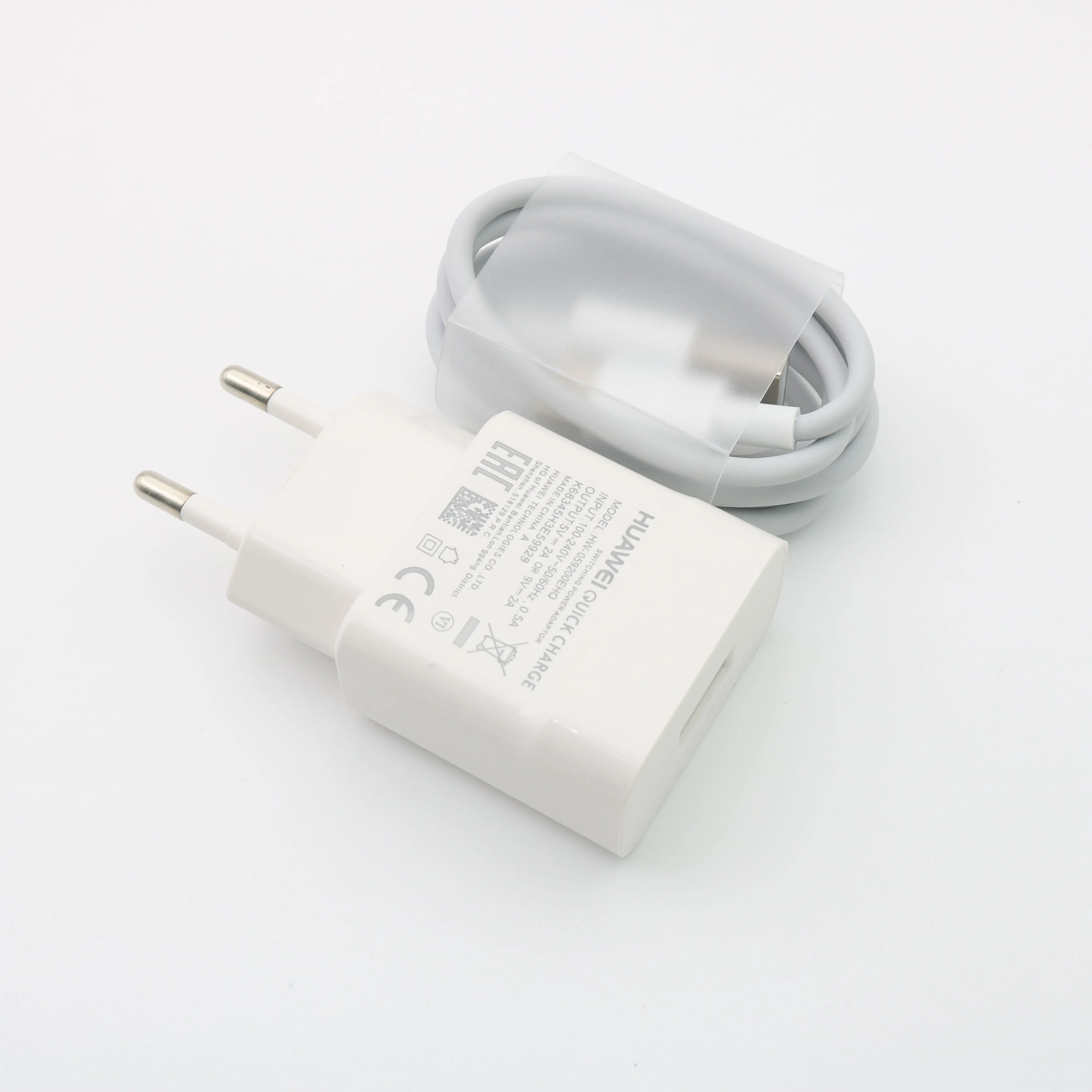 EU Add Cable Huawei 9V2A EU зарядное устройство QC 2,0 Быстрая Зарядка адаптер usb type-c для nova3 3i 4 honor 9 8x p7 p8 p9 p10 p20 lite mate 7 8 9 - Тип штекера: EU Add Cable