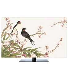 Изготовленный На Заказ 1"-80" 22 дюймов 75 дюймовый ЖК-экран tv PC крышка декоративная капот занавес Цветок Цветение птицы водонепроницаемый многоцветный
