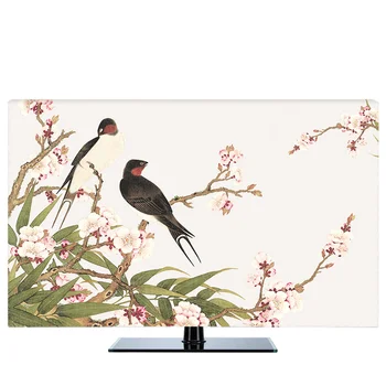 

Custom 19" - 80" 22 inch 75 inch Decorative Hood Cover for Screen LCD TV PC Flower Blossom Birds Waterproof Multi-color